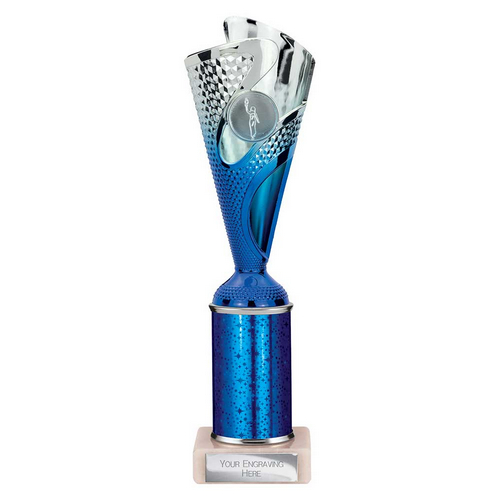 Rodeo Tube Trophy | Blue & Silver | 265mm