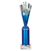 Rodeo Tube Trophy | Blue & Silver | 290mm