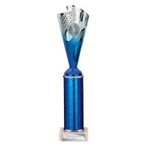 Rodeo Tube Trophy | Blue & Silver | 315mm