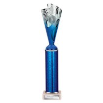 Rodeo Tube Trophy | Blue & Silver | 340mm