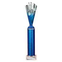 Rodeo Tube Trophy | Blue & Silver | 365mm