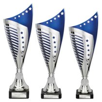 Nebula Trophy | Silver & Blue | 350mm