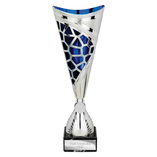 Vivid Trophy | Silver & Blue | 365mm