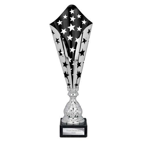 Galaxy Laser Trophy Cup | Silver & Black | 410mm