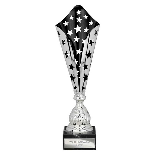 Galaxy Laser Trophy Cup | Silver & Black | 440mm