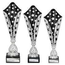 Galaxy Laser Trophy Cup | Silver & Black | 440mm