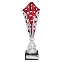 Galaxy Laser Trophy Cup | Silver & Red | 440mm