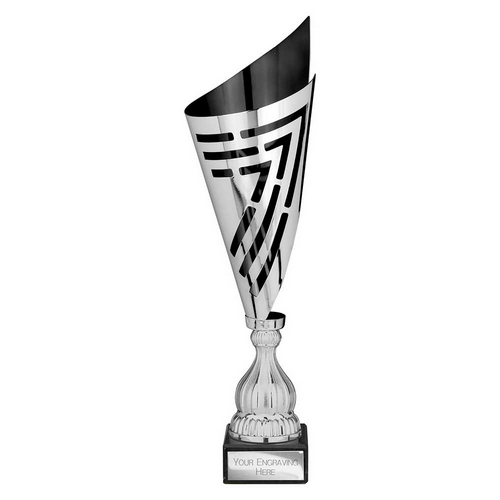Arrow Laser Trophy Cup | Silver & Black | 425mm