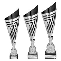 Arrow Laser Trophy Cup | Silver & Black | 425mm