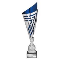 Arrow Laser Trophy Cup | Silver & Blue | 425mm