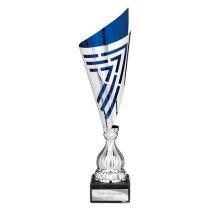 Arrow Laser Trophy Cup | Silver & Blue | 450mm