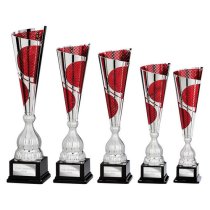Quest Laser Trophy Cup | Silver & Red | 515mm