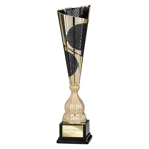 Quest Laser Trophy Cup | Gold & Black | 450mm