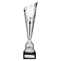 Monza Lazer Metal Trophy Cup | Silver | 390mm