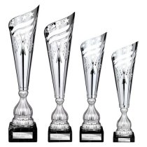 Monza Lazer Metal Trophy Cup | Silver | 465mm