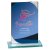 Seismic Mirror Glass Trophy | Blue & Silver | 150mm - CR25115A