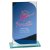 Seismic Mirror Glass Trophy | Blue & Silver | 170mm - CR25115B