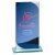 Seismic Mirror Glass Trophy | Blue & Silver | 190mm - CR25115C