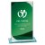 Seismic Mirror Glass Trophy | Green & Silver | 170mm - CR25117B