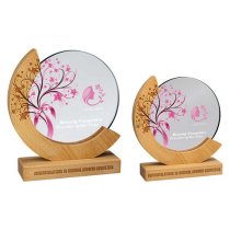 Lunar Glass & Beechwood Trophy | 25mm Thick | 235mm