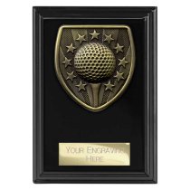Cobra Plaque Golf Trophy | Black | 125mm
