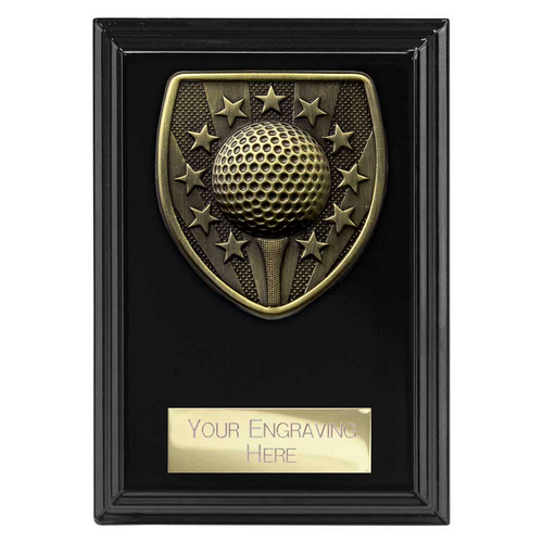 Cobra Plaque Golf Trophy | Black | 125mm