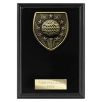 Cobra Plaque Golf Trophy | Black | 150mm