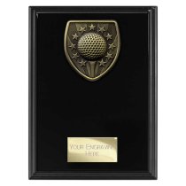 Cobra Plaque Golf Trophy | Black | 175mm