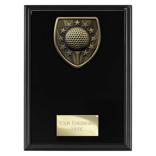 Cobra Plaque Golf Trophy | Black | 175mm