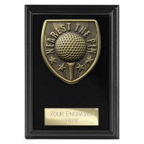Cobra Plaque Golf Trophy | Nearest the Pin | Black | 125mm