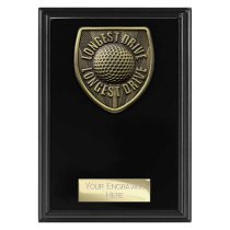 Cobra Plaque Golf Trophy | Longest Drive | Black | 150mm