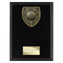 Cobra Plaque Golf Trophy | Longest Drive | Black | 175mm