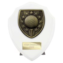 Cobra Shield Golf Trophy | White | 125mm