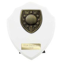Cobra Shield Golf Trophy | White | 150mm