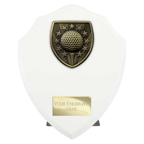 Cobra Shield Golf Trophy | White | 175mm