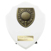 Cobra Shield Golf Trophy | Nearest the Pin | White| 150mm