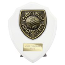 Cobra Shield Golf Trophy | Longest Drive | White| 125mm