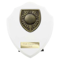 Cobra Shield Golf Trophy | Longest Drive | White| 150mm