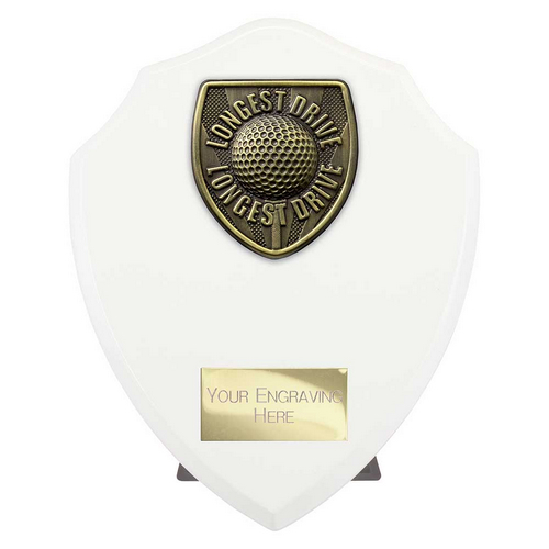 Cobra Shield Golf Trophy | Longest Drive | White| 175mm