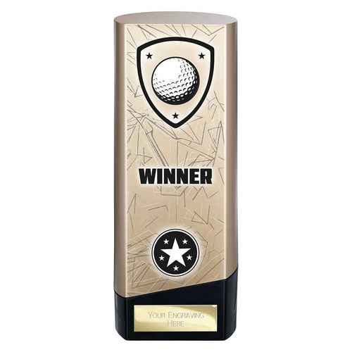 Prime Heavyweight Golf Trophy | Gold | 190mm