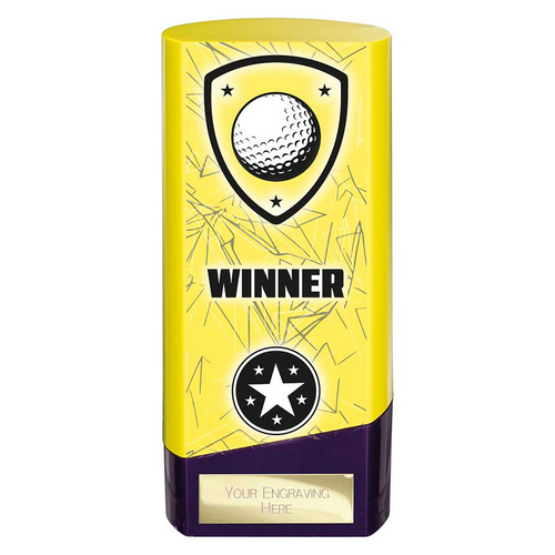 Prime Heavyweight Golf Trophy | Yellow | 160mm