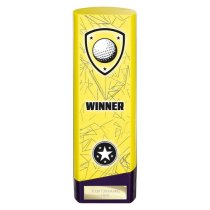 Prime Heavyweight Golf Trophy | Yellow | 220mm