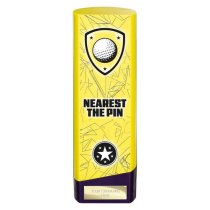 Prime Heavyweight Golf Trophy | Nearest the Pin | Yellow | 220mm