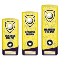 Prime Heavyweight Golf Trophy | Nearest the Pin | Yellow | 220mm