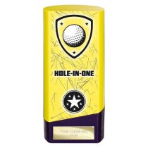 Prime Heavyweight Golf Trophy | Hole in One | Yellow | 160mm