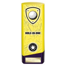 Prime Heavyweight Golf Trophy | Hole in One | Yellow | 190mm