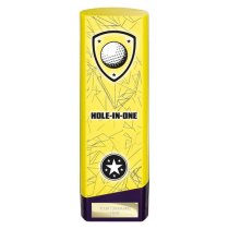Prime Heavyweight Golf Trophy | Hole in One | Yellow | 220mm