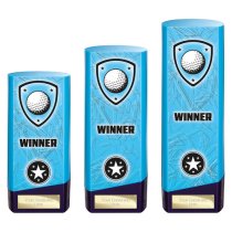 Prime Heavyweight Golf Trophy | Blue | 220mm