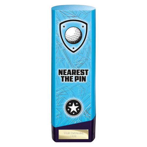 Prime Heavyweight Golf Trophy | Nearest the Pin | Blue | 220mm