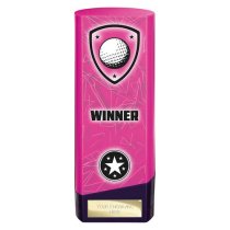 Prime Heavyweight Golf Trophy | Pink | 190mm
